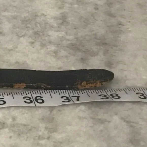 Dan Post Belt Women 32 Black Brown Cowhide Double Heart Buckle Western Rodeo USA - Picture 8 of 10